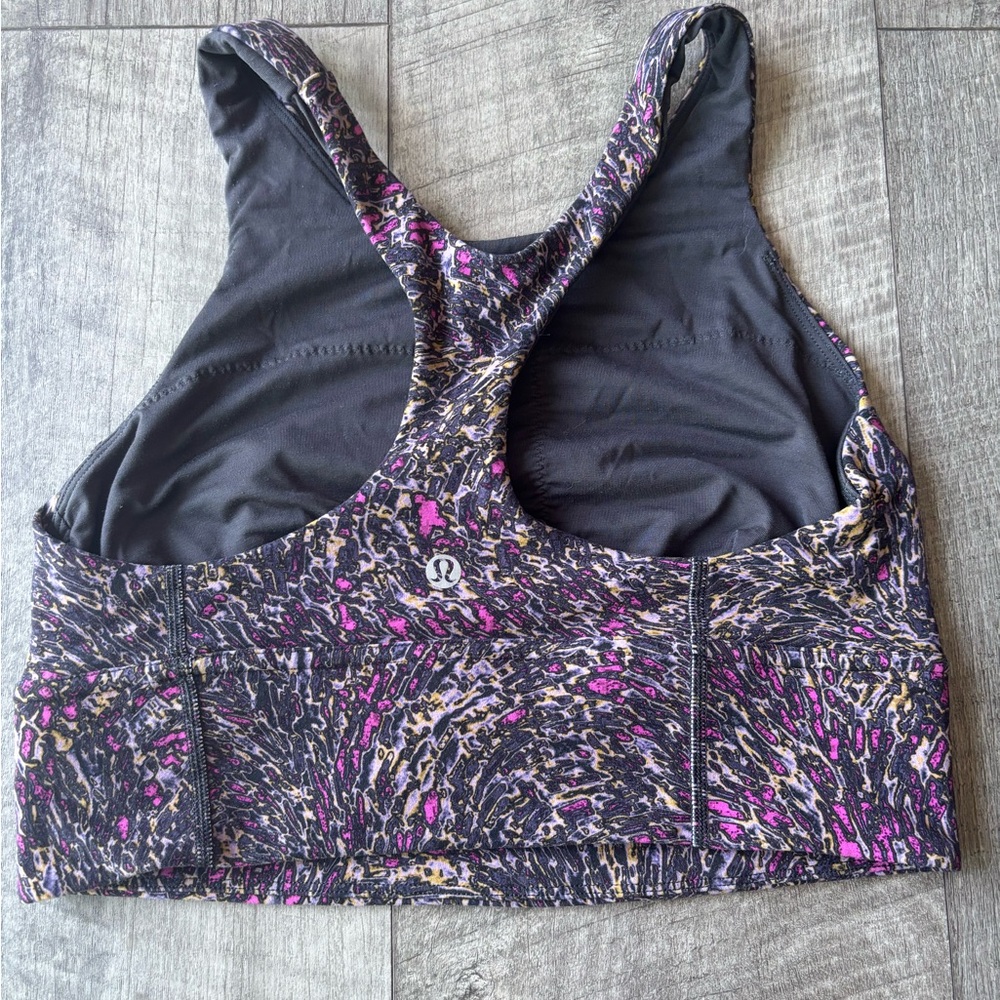 Lululemon Athletica Purple and Black Sports Bra - Picture 2 of 4